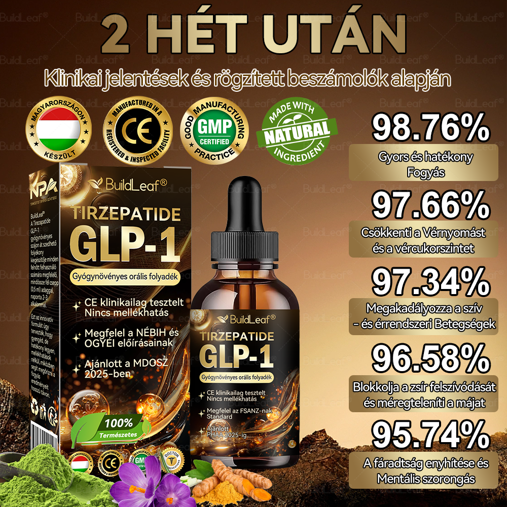 Mayo Clinic Ajánlott | Hivatalos Bolt | BuildLeaf® TIRZEPATIDE GLP-1 Gyógynövényes Orális Folyadék 👍